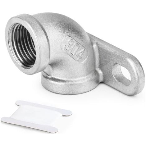 Pièces 3/4" BSP coude femelle avec plaque de base, raccords de tuyauterie en fonte d’acier inoxydable 304 (1/5)