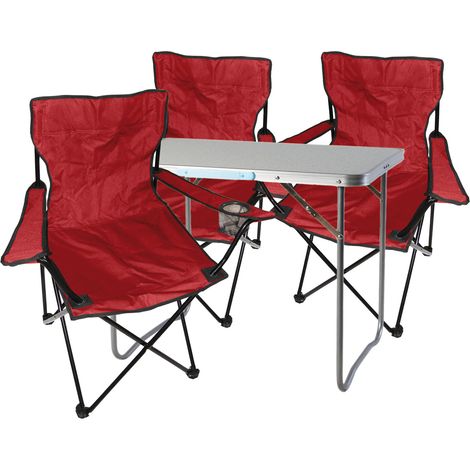 4-teiliges Campingmöbel Set rot-MMC330871+3xMPO2455 (1/5)