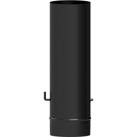 wolfpack tubo de estufa acero vitrificado negro ø 100 mm. con llave estufas de leña, chimenea, alta resistencia, color negro
