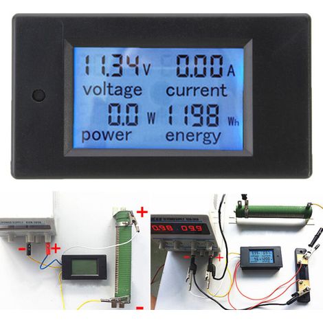 Ampèremètre CC 100 A, testeur, wattmètre numérique à LED, moniteur de puissance et voltmètre d'énergie (1/3)
