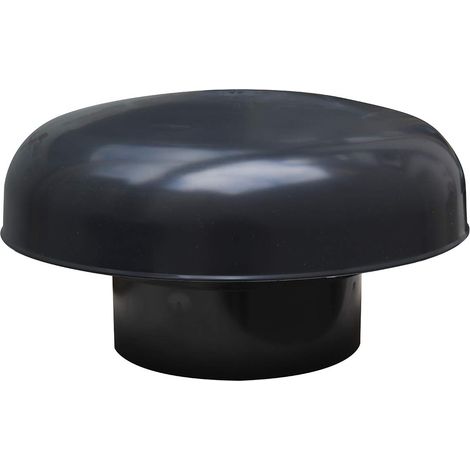 First Plast CDV160A Cappello di Ventilazione Testa Esalatore, nero, diametro 160 mm (1/3)