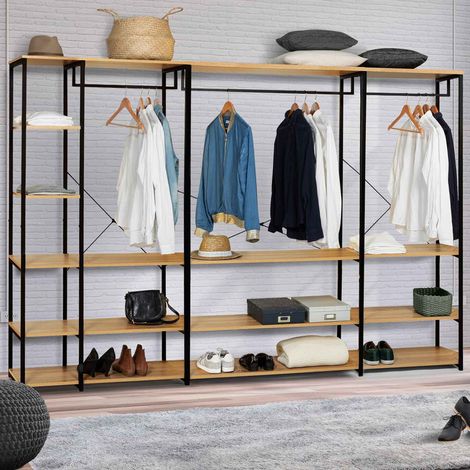 Armario modular de gran capacidad XXL L. 250 cm DETROIT diseño industrial (1/5)