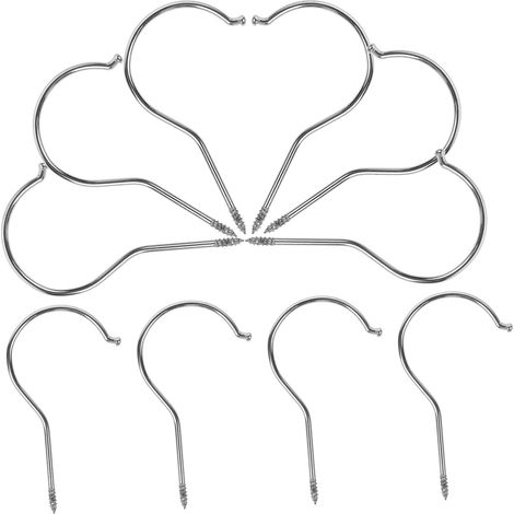 10 crochets à vis fer pour plafond et mur et atelier et jardin (1/5)