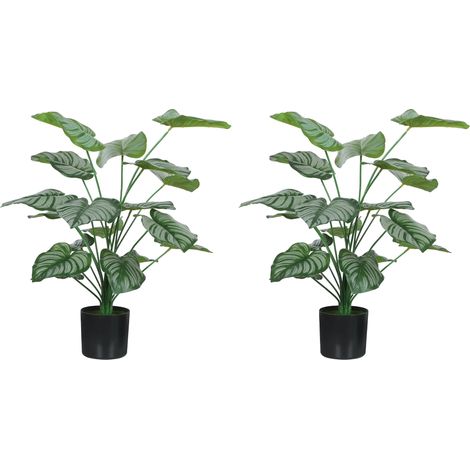 Plantas artificiales para decoración de interiores, diseño reutilizable, color verde, 12,5 x 12,5 x 65 cm. (1/5)