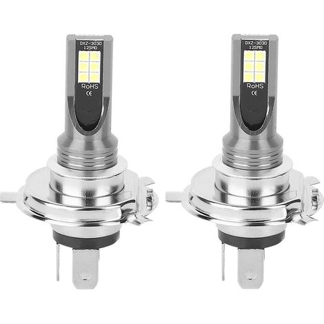 2 pièces de lampe de brouillard avant LED 3030‑12LED 24W pour voiture, moto, support H4 (1/5)