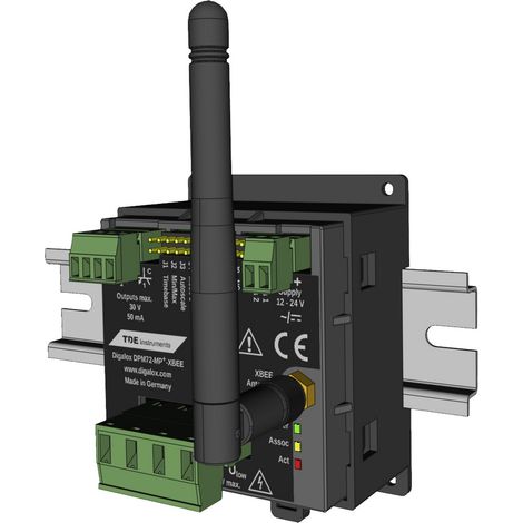 TDE Instruments DPM72-MPPA-XBEE-DIN Appareil de mesure analogique pour rail