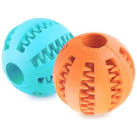 2 Pack Dog Toy Balls, Interactive Natural Rubber Dog Feeders, 7cm Diameter, Dog Balls for Large and Small Dogs to Chew-Fei Yu (1/4)
