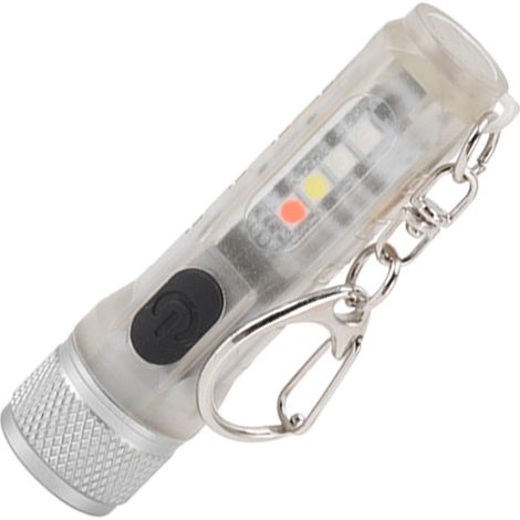 Mini lampe torche porte-clés à lumière puissante, portable, pour l'extérieur. Lampe torche LED multifonction ultra-lumineuse, rechargeable par USB, modèle fluorescent. (1/5)