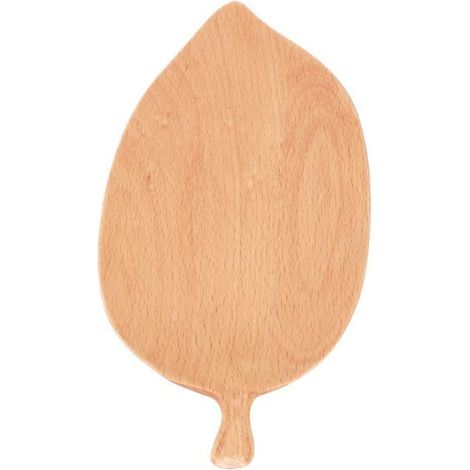 Plateau En Bois Forme De Feuille - Plateau À Thé Et Présentation Aliments - Pour Desserts Apéritifs Fruits Pain - 1 Pièce (1/5)