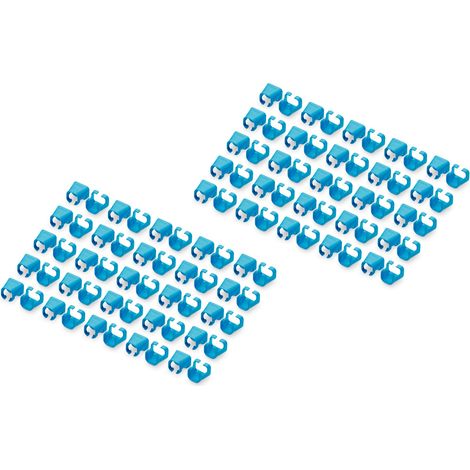 DIGITUS CLIPS DE COULEUR POUR CÂBLES PATCH RJ45 - ORGANISATION PAR COULEUR DES CÂBLES RÉSEAU - 100 PIÈCES - POUR CÂBLES LAN CAT