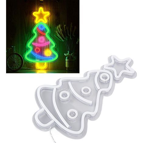 Neonfarbene LED-Lichterkette für Weihnachtsbäume, Dekorationen für die Feiertage, Familienfeiern, Hochzeiten, Geburtstage, USB-betrieben (1/5)