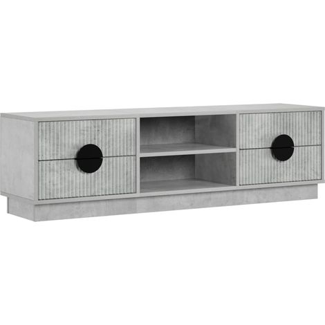 TV Cabinet VENRAY 137.5 x 33 x 40 cm Concrete Grey vidaXL (1/5)