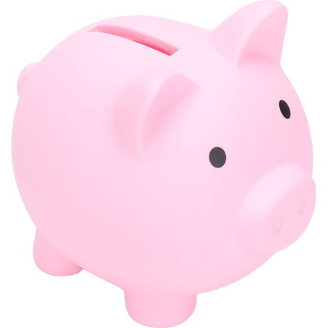 Tirelire cochon en vinyle robuste et durable, motif cochon, rose, cadeau idéal pour garçon ou fille (1/5)