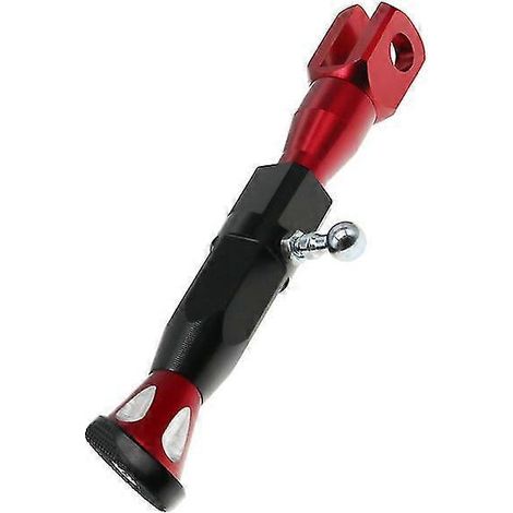 Moflyeer Motorrad-Seitenständer, höhenverstellbar (2125 cm), Motorroller-Seitenständer, modifizierte Fußhalterung, CNC-gefräste Aluminiumlegierung – Rot (1/5)
