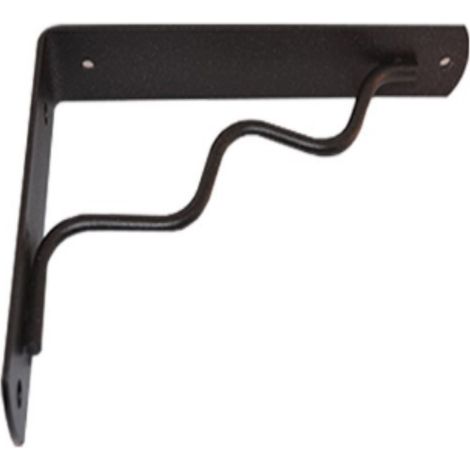 VECA - REGGIMENSOLA LINEA ONDA PER ARREDO CASA IN ZAMA 24CM - COLORE NERO MICACEO