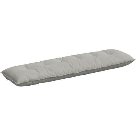 Back Pillow Light Grey 180 x 50 cm Microfibre Fabric vidaXL