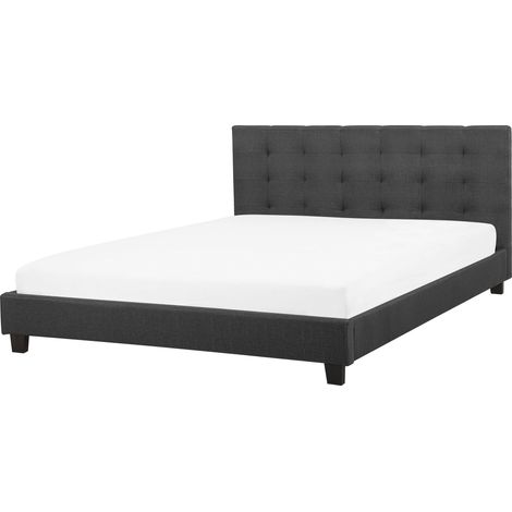 Letto ad acqua in poliestere grigio scuro 180 x 200 cm La Rochelle (1/5)