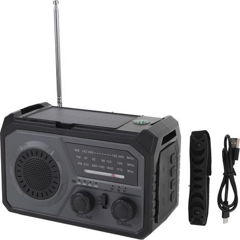 Portable power station with hand crank, LED light and compass for outdoor emergencies – 16000 mAh (1/5)