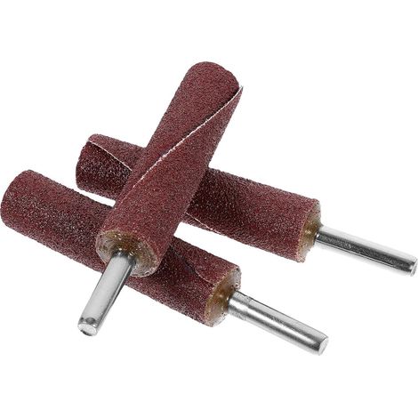 Tambours de Ponçage Cylindriques Utilisation Facile et Remplacement Rapide Manche 6mm Lot de 3 en Papier de Verre pour Métal et Plastique pour Bricolage à Domicile (1/5)