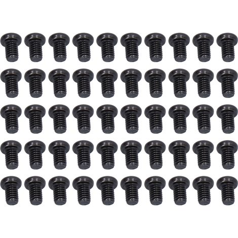50 vis à métaux à tête cylindrique en acier DIN 7985, entièrement filetées, boulons zingués noirs, fixations M4x6 (1/5)