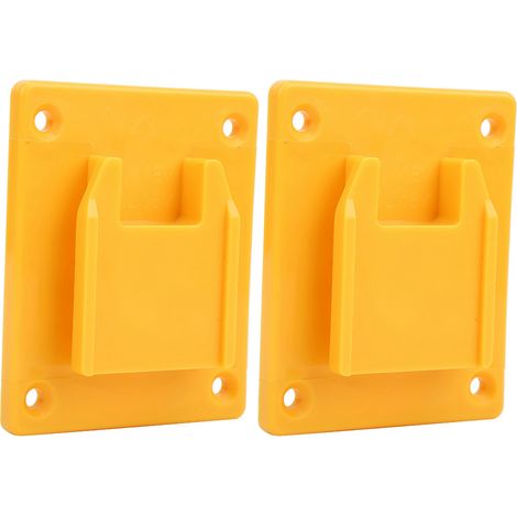Lot de 2 fixations murales jaunes compatibles avec l'outil électrique Milwaukee M18 18 V/20 V. (1/5)