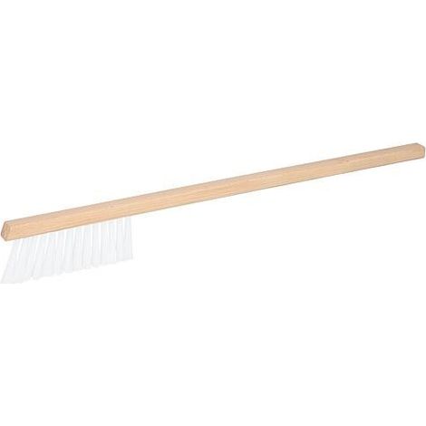 Brosse de nettoyage, bois, 52 cm, garnie de PBT, coupe longue, blanche, dure, étroite, 2 rangées