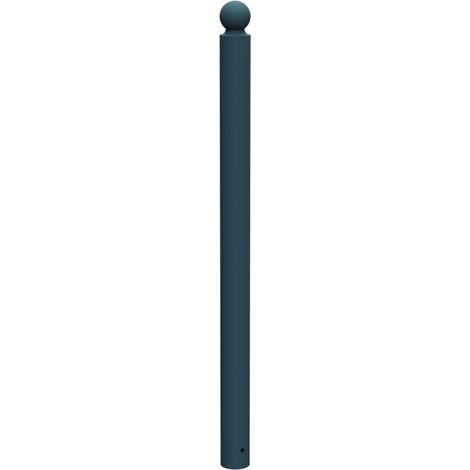 Potelet à sceller Opus - acier - tête boule et tube Ø 76 - anthracite mat - RAL 7016