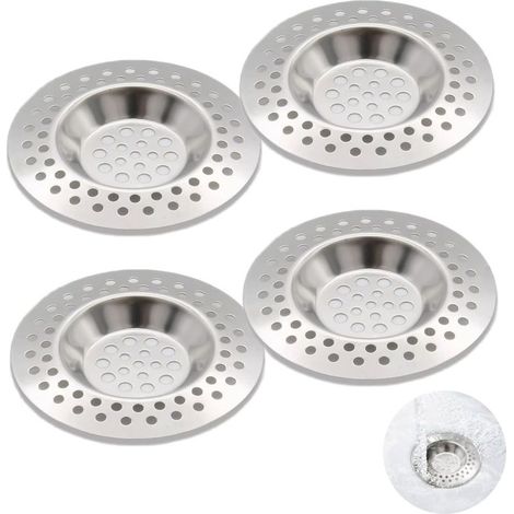 Stainless Steel Kitchen Sink Strainer, Kitchen Sink Protector, Anti-Clog Grid for Kitchen and Bathroom Sink, Drain Filter, Drain Strainer (1/4)