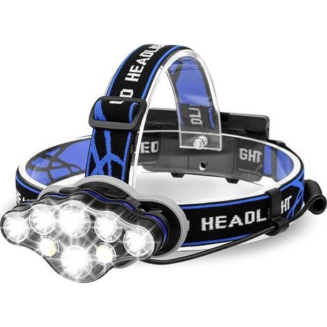Lampe Frontale Led Ultra Puissante,20000 Lumens 11 LED 22 Modes D\'éclairage Lampe Frontale Led Rechargeable avec Capteur de Mouvement,IPX4 Étanche Frontale Led Pour Pêche Camping Cyclisme Randonnée [ (1/5)
