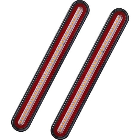 LED Trailer Light Bar LED Stop Turn Signal Indicator Lamp for Trailers Truck Caravan Van Boat Yellow (1/5)