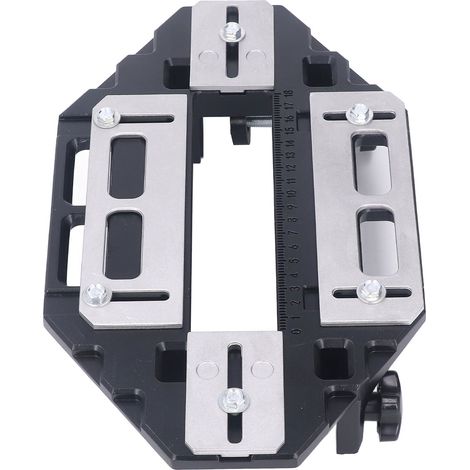 Gabarit de pose pour paumelle de porte, guide de fraisage bois, gabarit de perçage serrure, outil de menuiserie pour rainurage, gabarit de montage paumelles, réglable. (1/5)