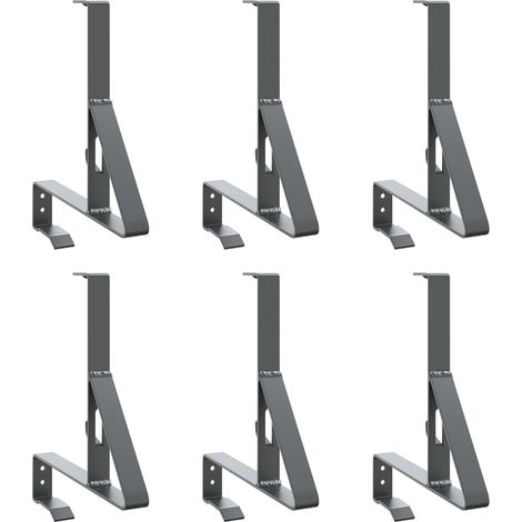 Snow Guard Support 6 pcs Anthracite 29.5 x 3 x 34.5 cm Steel vidaXL