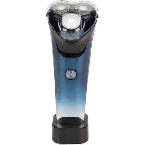 Tondeuse électrique rechargeable USB, étanche, sans fil, avec écran LCD, pour cheveux et barbe (bleue) (1/5)