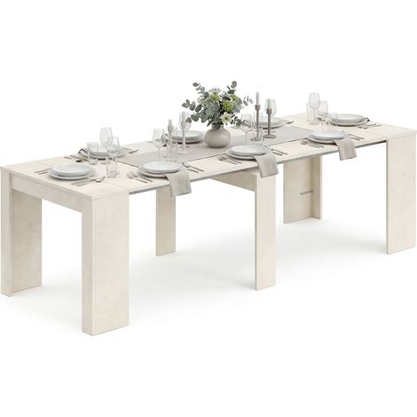 Mesa consola extensible 50-235x90 cm Denis Microcemento Beige 90cm (ancho) x 78cm (alto) (1/5)