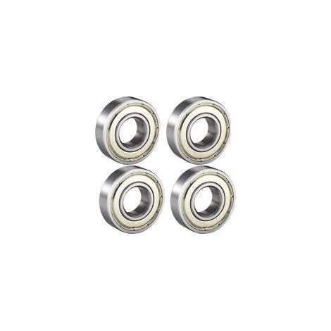 4 double-shielded 6001ZZ ball bearings, 12 mm x 28 mm x 8 mm, made of Z1 DE carbon steel (1/5)