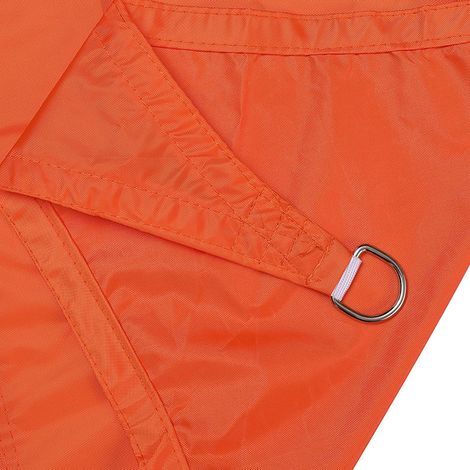 Tenda parasole triangolare 4 x 4 x 4 m, per auto, ristorante, giardino, realizzata in HDPE ad alta densità, tessuto impermeabile e traspirante – Arancione (1/5)
