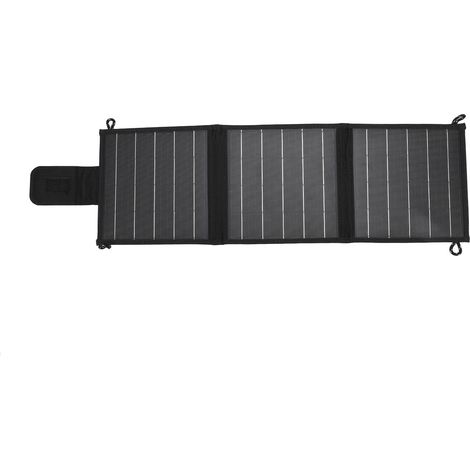 Ortviai Panneau Solaire Portable 15 W, 5 V, 3 Plis, Étanche – Chargeur Solaire pour Camping, Randonnée et Voyages (1/5)