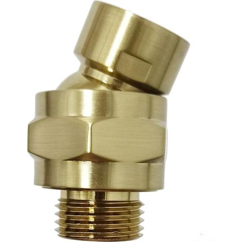 Bras d'extension pour pommeau de douche, connecteur pivotant à 360°, support de pommeau de douche réglable, rotule en acier inoxydable, raccord adaptateur fileté G1/2, fixé sur douchette. (1/4)