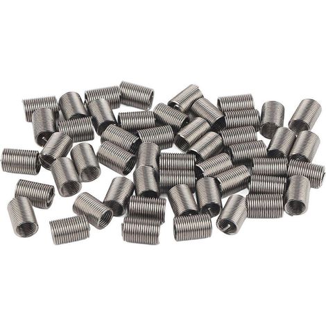 50 Stück Gewindeeinsätze, Reduziermuttern-Reparaturwerkzeug, Edelstahl, M10x1,25/2,5D