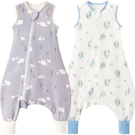 Gigoteuse pour Bébé 0.5 TOG, Sac de Couchage d'Été avec Pieds, 100% Coton, Doux, Gigoteuse d'Été avec Pieds pour Enfants (1/5)