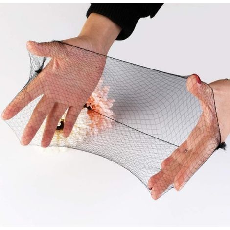 Filets invisibles pour cheveux - 100 pièces - Bords élastiques - Confortables - Noir (1/4)