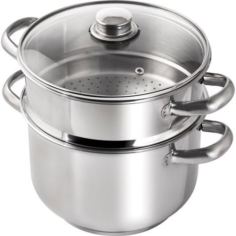 Abert Hotpot set 3 pezzi pentola vaporiera couscoussiera acciaio induzione 22 cm