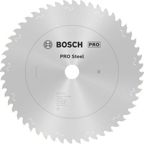 Bosch PRO Steel Circular Saw Blade Corded 254 x 2.2 x 25.4 mm T52 2608844867 (1/5)