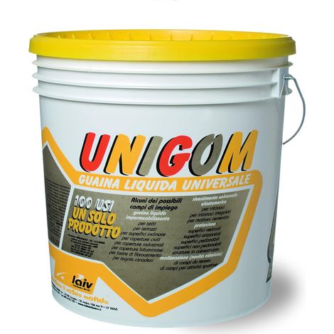 GUAINA LIQUIDA - 4kg - Bianco - IMPERMEABILIZZANTE PEDONABILE PER TERRAZZI - UNIGOM (1/2)