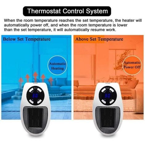 Chauffage à Prise,Expériences Heater Pro X,Radiateur Soufflant en Céramique,Petit Radiateur Soufflant électrique avec Télécomm[152] (1/4)
