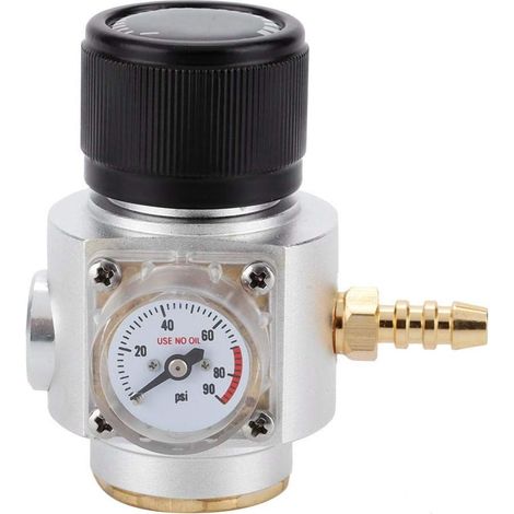 Mini régulateur de gaz CO2 T21 4 fil de jauge de pression de soude Régulateur de gaz CO2 Kit de chargeur de CO2 0-90 PSI (pour l'Europe) (1/5)