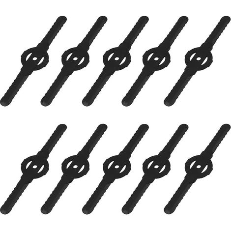 20 cuchillas de repuesto reutilizables para cortacésped, cuchillas rascadoras de plástico de alta resistencia, cuchillas impermeables para cortacésped inalámbrico.