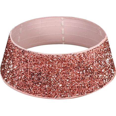 Socle de sapin de Noël pailleté, collier de sapin, ornement de forme conique (1/5)