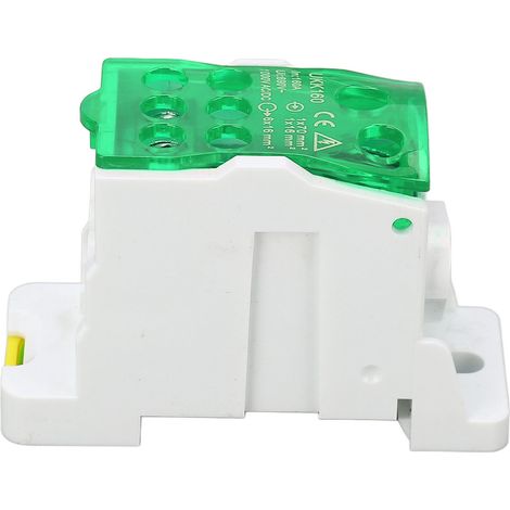 Boîte de jonction électrique 160A 690V verte à bornes DIN pour installation industrielle (1/5)