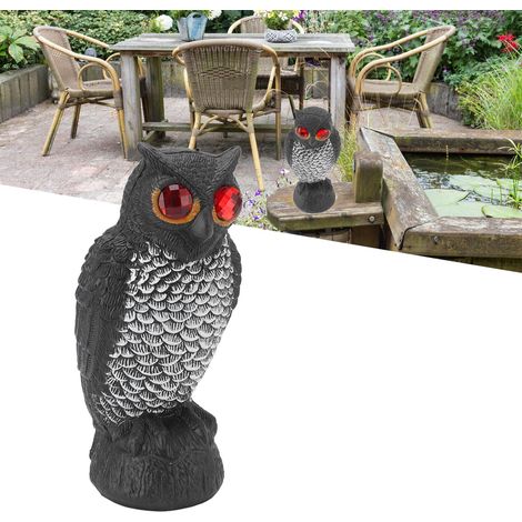 Effaroucheur Oiseaux Hibou Jardin Plastique Yeux Rouges Anti-Oiseaux Décoratif Résistant aux Intempéries Petit Hibou Cartoon (1/5)